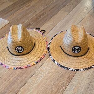 Kids Straw Hat with Colorful Trim